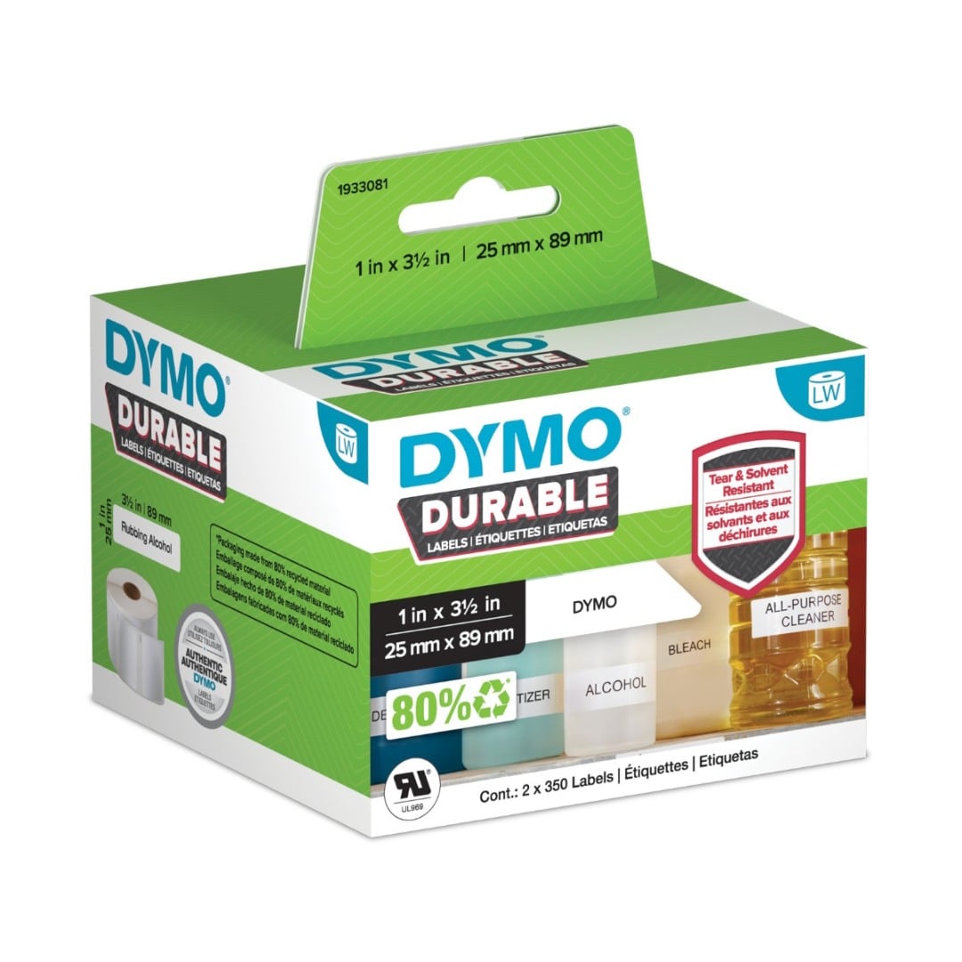 Dymo 1933081 LabelWriter Durable Industrial Shelving Labels 25 x 89mm