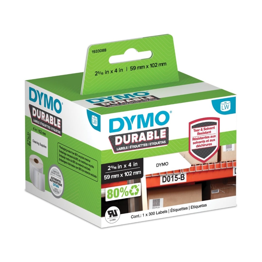 Dymo 1933088 LabelWriter Durable Industrial Large Shipping Labels 59 x 102mm