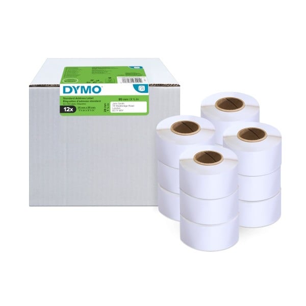 Dymo 2093091 / SD99010 / S0722370 LabelWriter Standard Address Labels 28 x 89mm 12 PACK