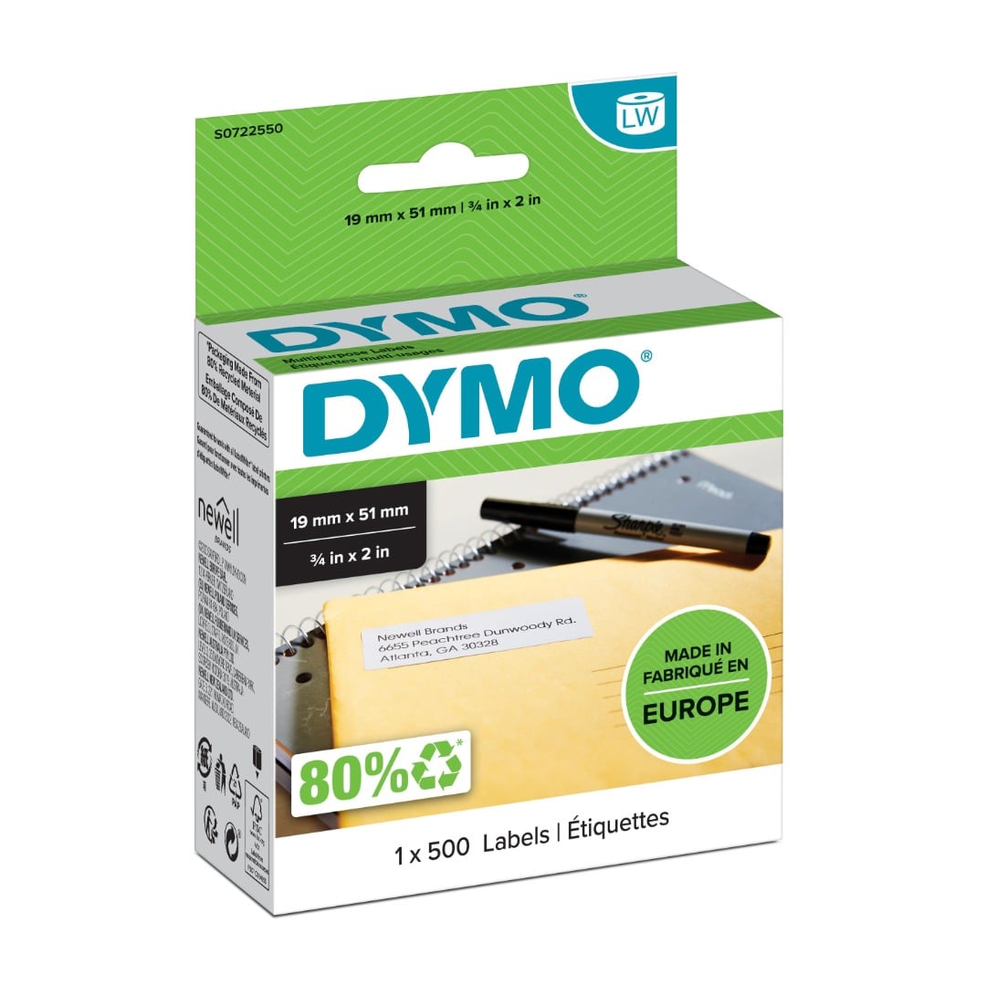 Dymo S0722550 LabelWriter Small Multipurpose Labels 19 x 51mm