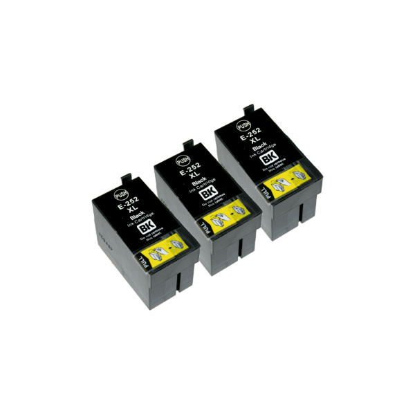Compatible Epson 252XL Black Ink High Yield 3 PACK Compatible Epson 252XL Black Ink High Yield 3 PACK