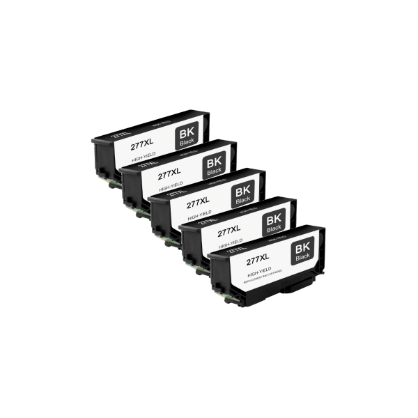 Compatible Epson 277XL Black Ink High Yield 5 PACK Compatible Epson 277XL Black Ink High Yield 5 PACK