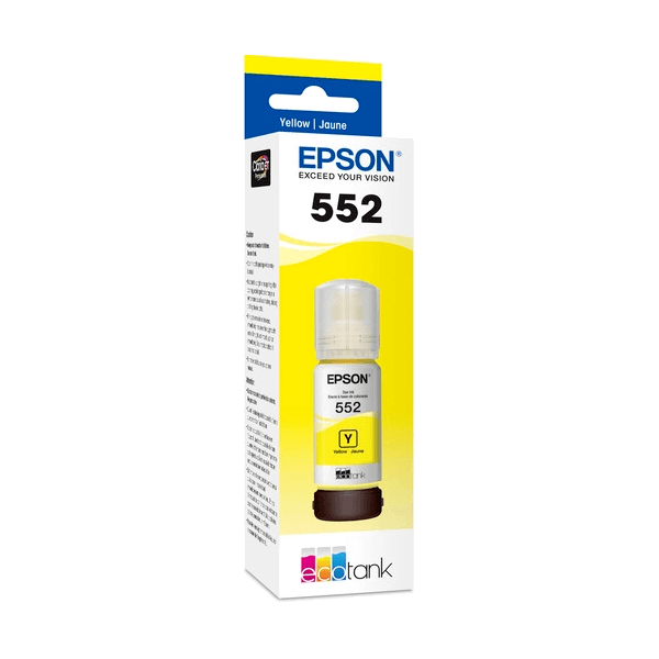 Genuine Epson T552 EcoTank Yellow Ink Bottle
