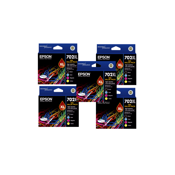 Genuine Epson 702XL 20 Ink Value Pack
