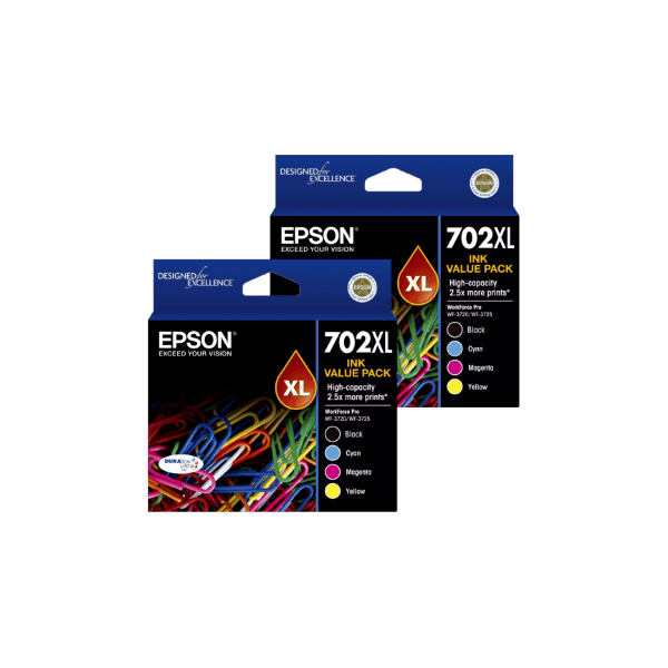 Genuine Epson 702XL Ink Double Value Pack