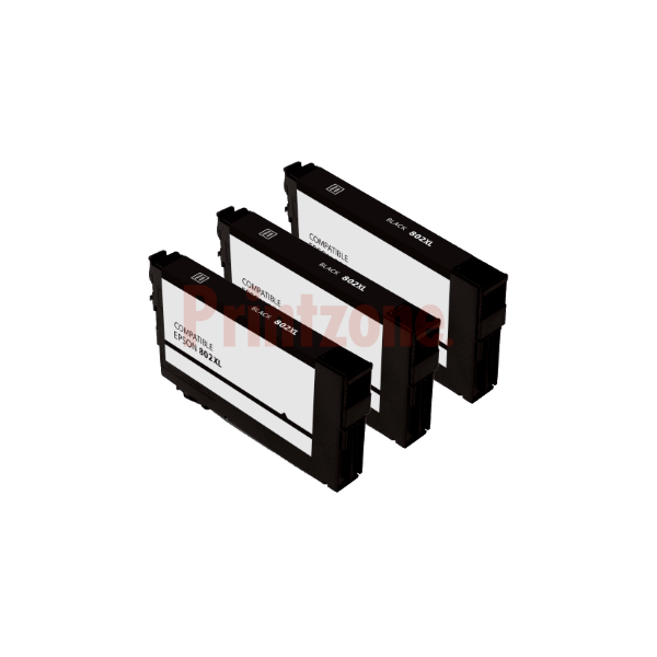 Compatible Epson 802XL Black Ink 3 PACK