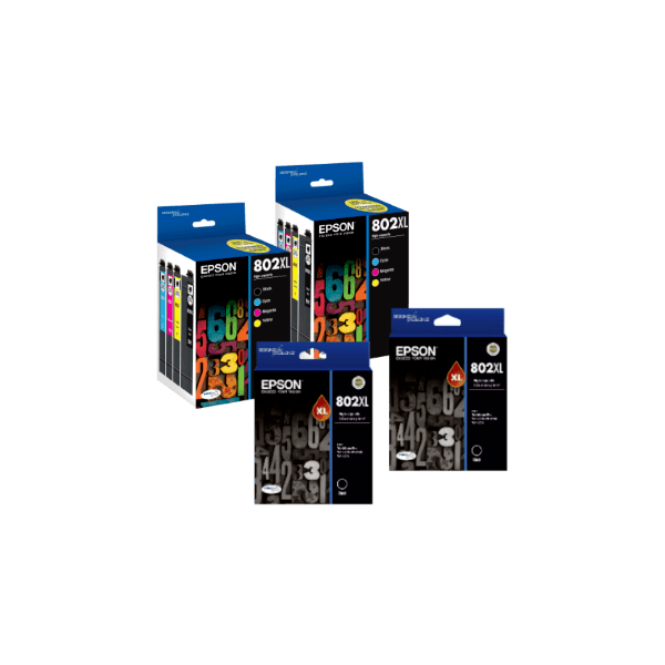 Genuine Epson 802XL Ink Double Value Pack PLUS 2 EXTRA BLACKS