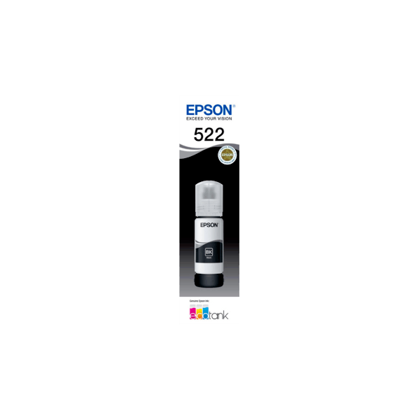 Genuine Epson T522 EcoTank Black Ink Bottle