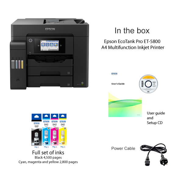 Epson EcoTank Pro ET-5800 A4 Inkjet Multifunction Printer