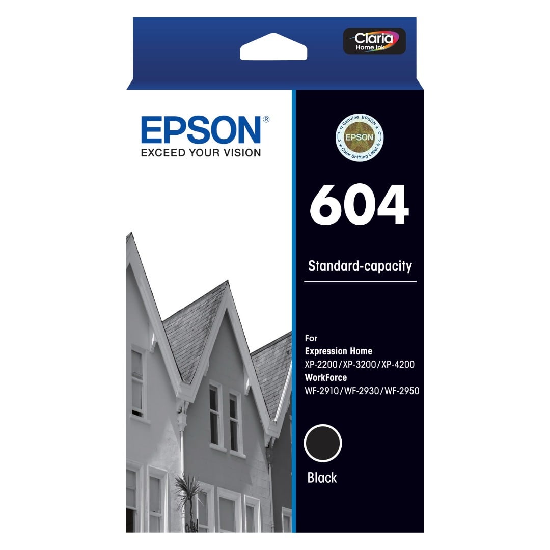 Genuine Epson 604 Black Ink Cartridge