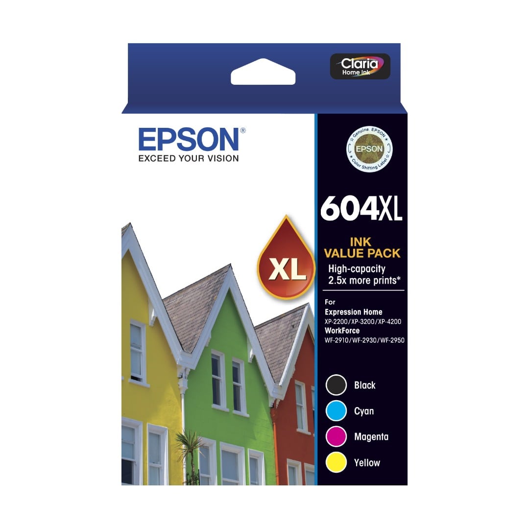 Genuine Epson 604XL High Yield Ink Cartridge Combo Value Pack
