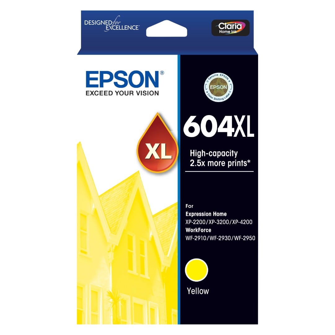 Genuine Epson 604XL High Yield Yellow Ink Cartridge