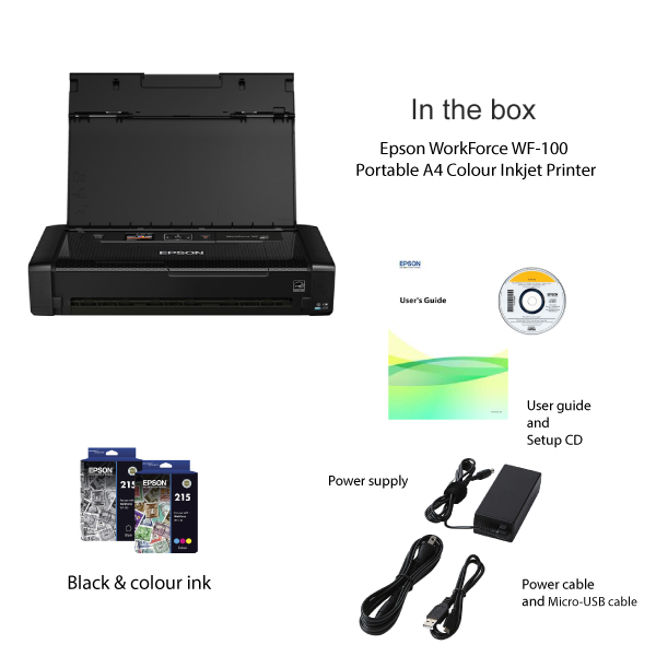 Epson Workforce WF-100 Portable Inkjet Printer