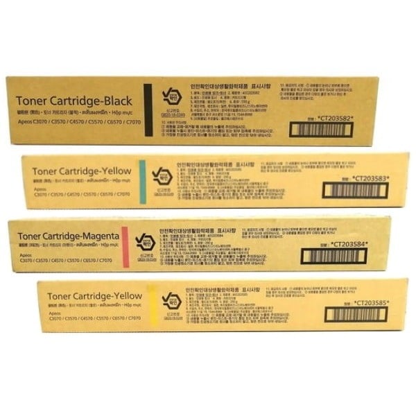 Genuine Fuji Xerox CT203582, CT203583, CT203584, CT203585 Toner Combo Value Pack