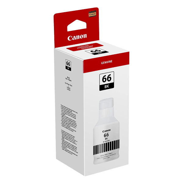 Genuine Canon Maxify GI-66 Pigment Black Ink Bottle GI66BK