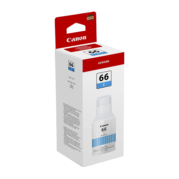 Genuine Canon Maxify GI-66 Pigment Cyan Ink Bottle GI66C