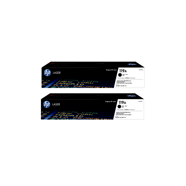 Genuine HP 119A Black Toner W2090A 2 PACK