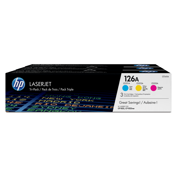 Genuine HP 126A Colour Toner Cartridge Value Pack