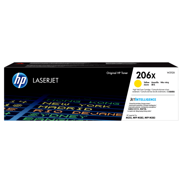 Genuine HP 206X Yellow Toner High Yield W2112X
