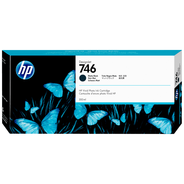 Genuine HP 746 P2V83A Matte Black Ink 300ml