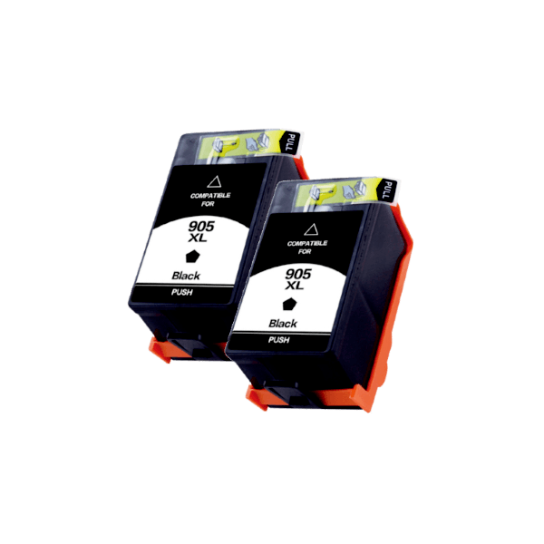 Compatible HP 905XL Black Ink High Yield T6M17AA 2 PACK