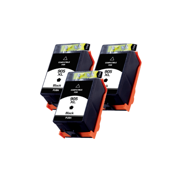 Compatible HP 905XL Black Ink High Yield T6M17AA 3 PACK
