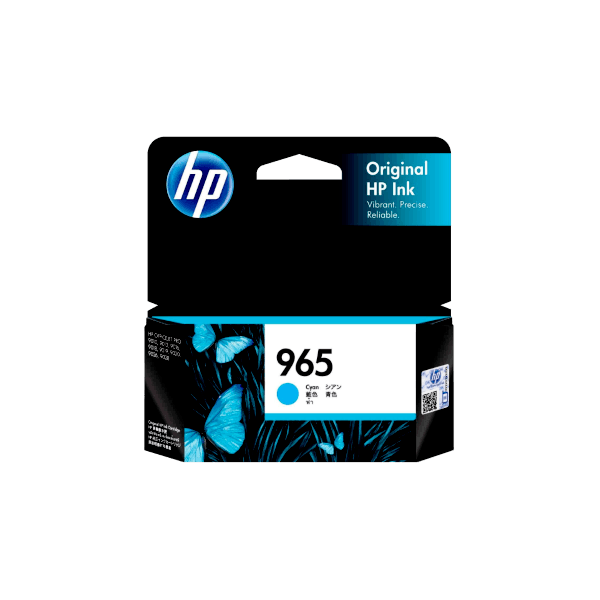 Genuine HP 965 Cyan Ink 3JA77AA