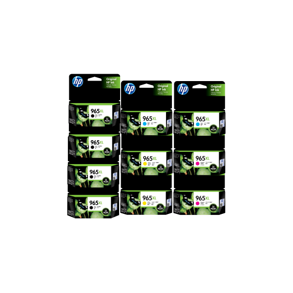 Genuine HP 965XL High Yield Ink Double Value Pack PLUS 2 EXTRA BLACKS