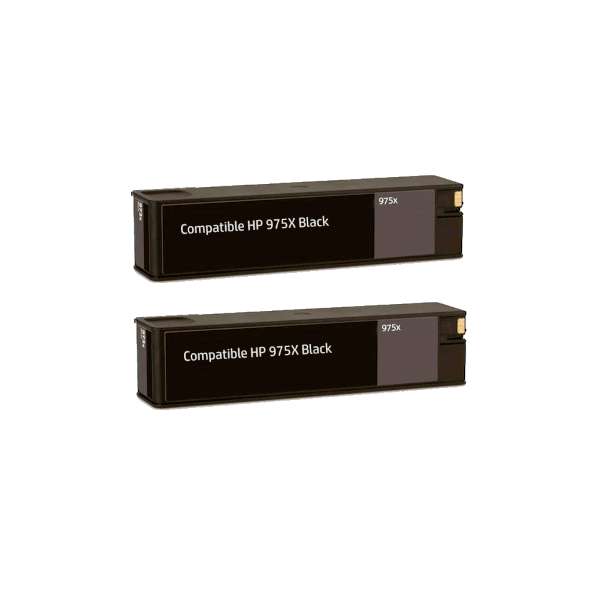 Compatible HP 975x Black Ink L0S09AA 2 PACK Compatible HP 975x Black Ink L0S09AA 2 PACK