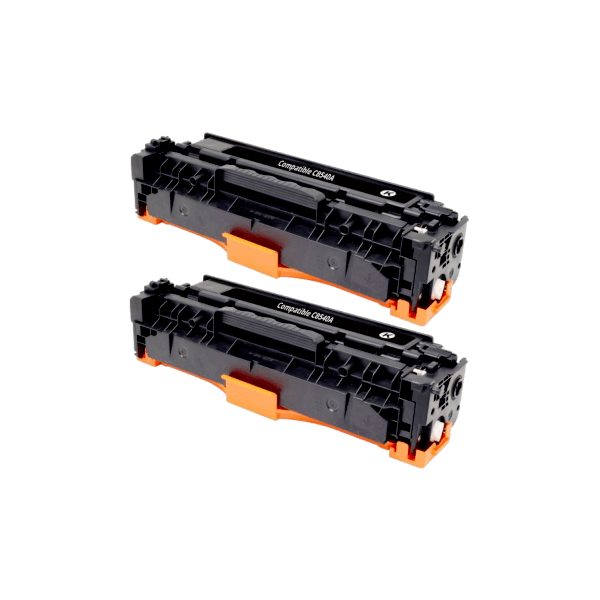 Compatible HP 125A Black Toner Cartridge CB540A 2 PACK Compatible HP 125A Black Toner Cartridge CB540A 2 PACK