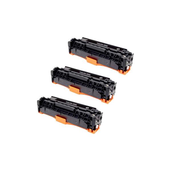 Compatible HP 125A Black Toner Cartridge CB540A 3 PACK Compatible HP 125A Black Toner Cartridge CB540A 3 PACK