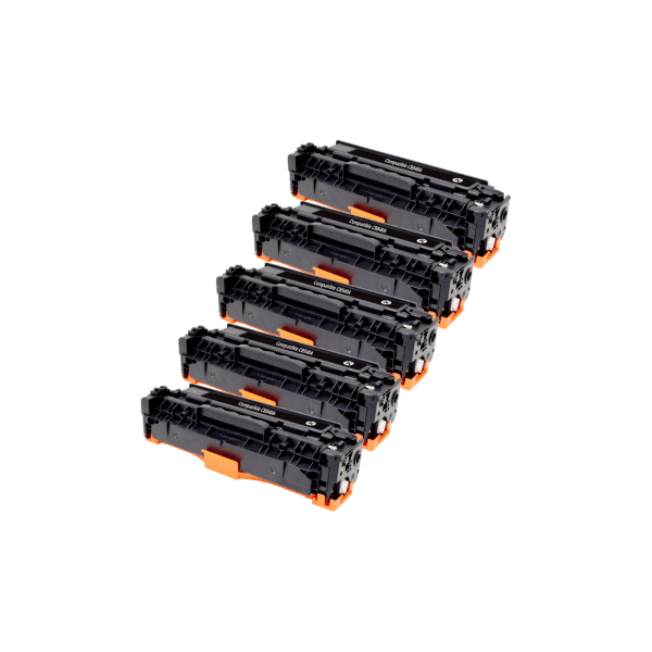 Compatible HP 125A Black Toner Cartridge CB540A 5 PACK Compatible HP 125A Black Toner Cartridge CB540A 5 PACK