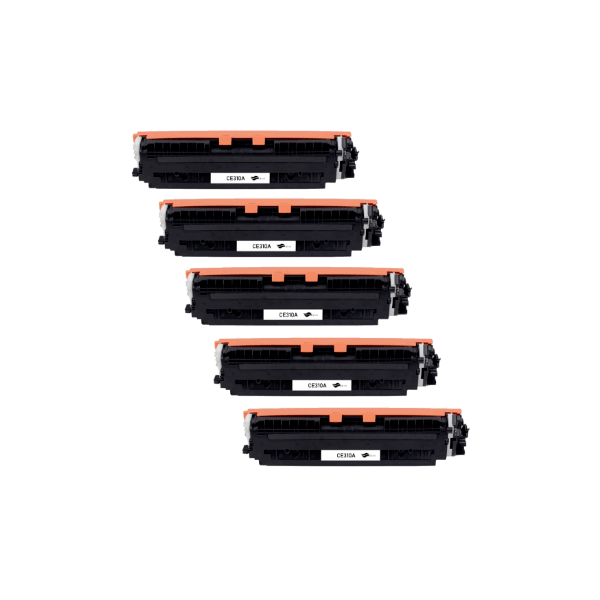 Compatible HP 126A Black Toner Cartridge CE310A 5 PACK Compatible HP 126A Black Toner Cartridge CE310A 5 PACK