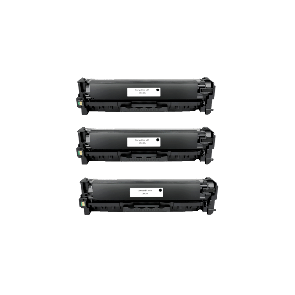 Compatible HP 305X Black Toner Cartridge CE410X 3 PACK Compatible HP 305X Black Toner Cartridge CE410X 3 PACK