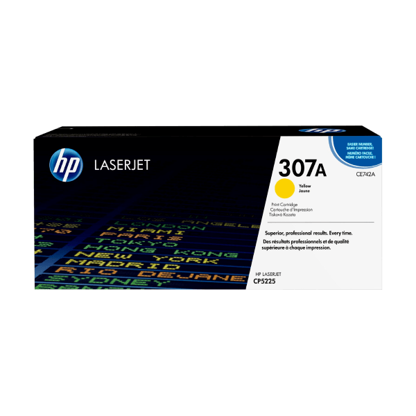 Genuine HP 307A Yellow Toner Cartridge CE742A
