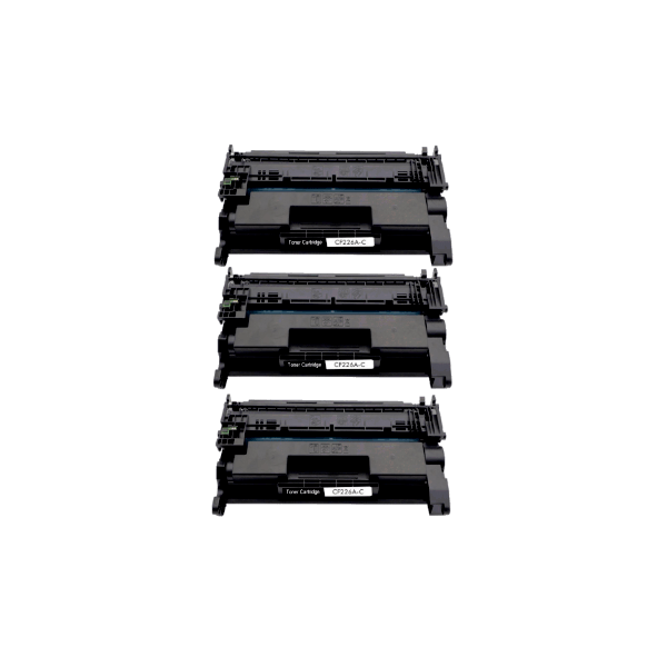 Compatible HP 26A Toner Cartridge CF226A 3 PACK Compatible HP 26A Toner Cartridge CF226A 3 PACK