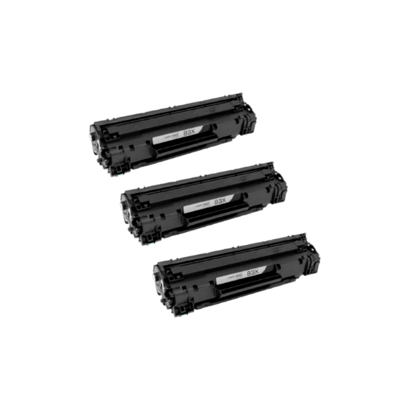 Compatible HP 83X Toner High Yield CF283X 3 PACK Compatible HP 83X Toner High Yield CF283X 3 PACK