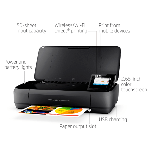 HP OfficeJet 250 All-in-One Portable Printer