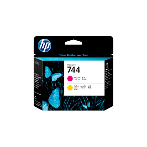 Genuine HP 744 F9J87A Magenta & Yellow Printhead