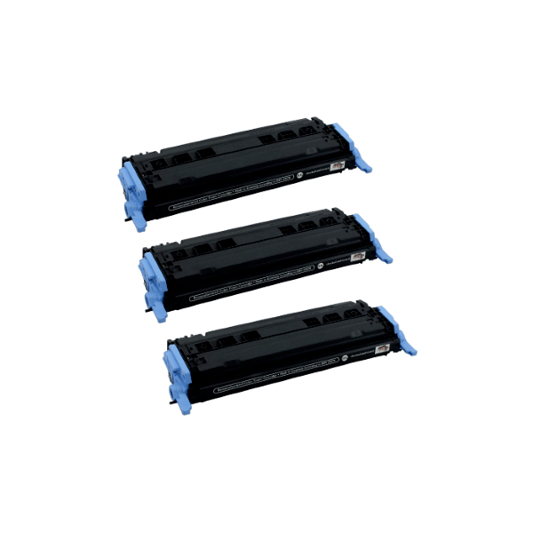 Compatible HP 124A Black Toner Cartridge Q6000A 3 PACK Compatible HP 124A Black Toner Cartridge Q6000A 3 PACK