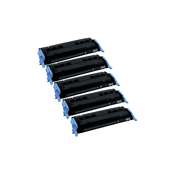 Compatible HP 124A Black Toner Cartridge Q6000A 5 PACK Compatible HP 124A Black Toner Cartridge Q6000A 5 PACK