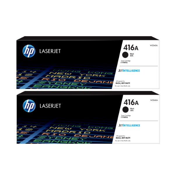 Genuine HP 416A Black Toner 2 PACK W2040A