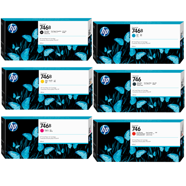 Genuine HP 746 746b Ink Value Pack 300ml for DesignJet Z6, HD Pro and HD Pro 2