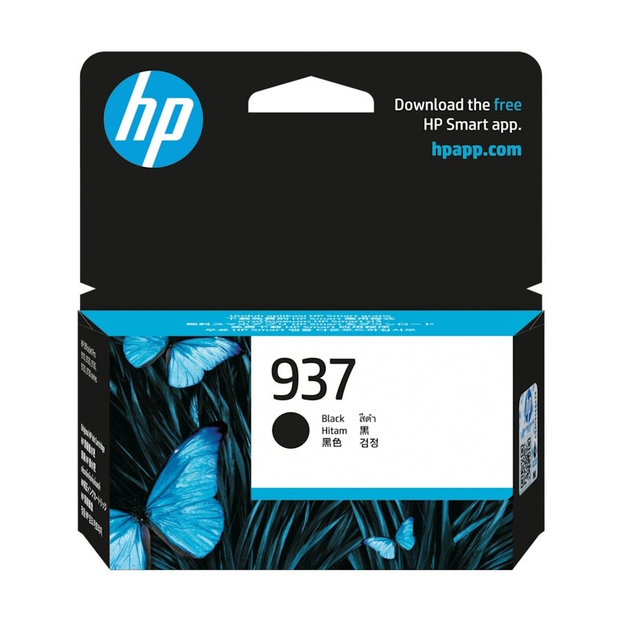 Genuine HP 937 Black Ink Cartridge 4S6W5NA