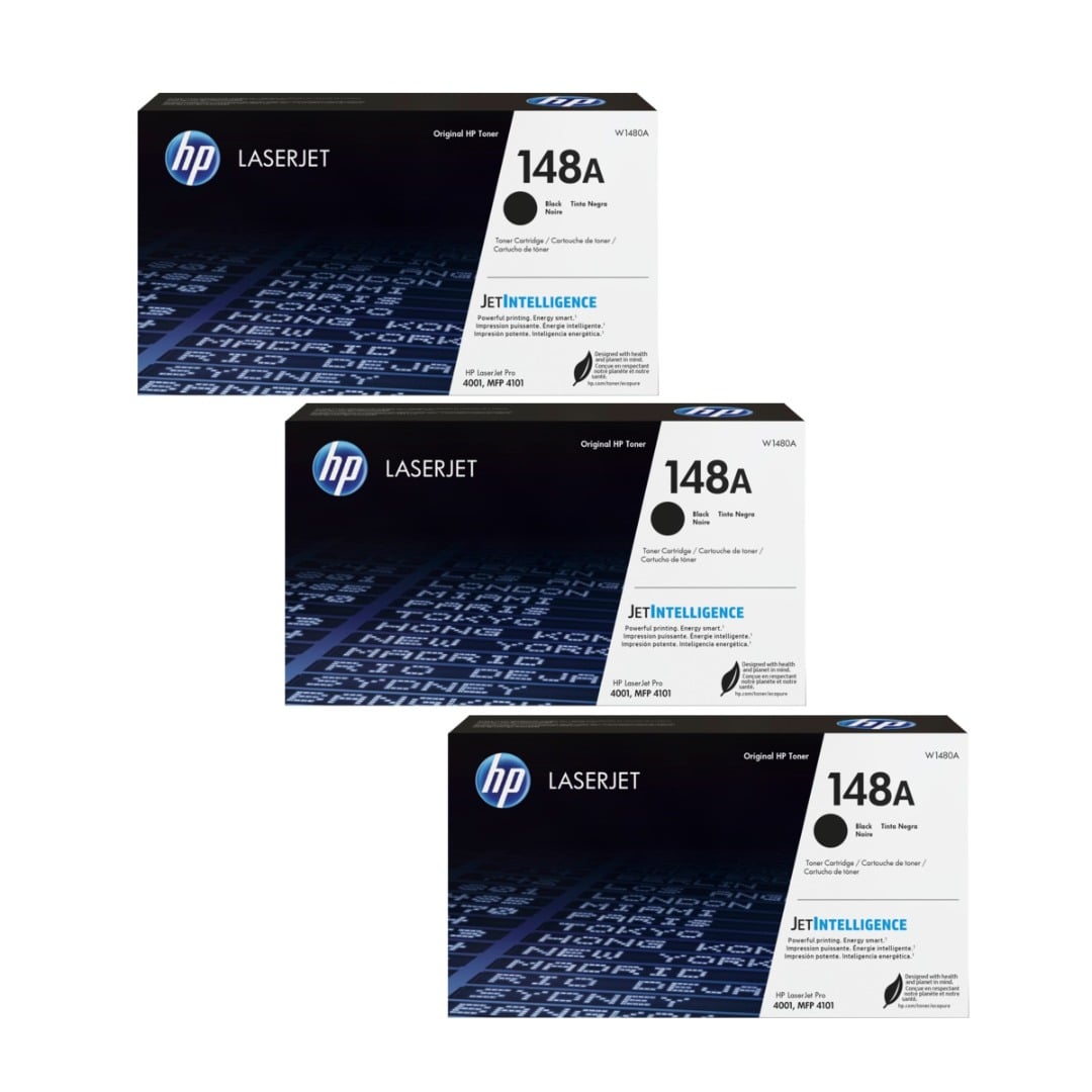 Genuine HP 148A Toner Value 3 Pack W1480A