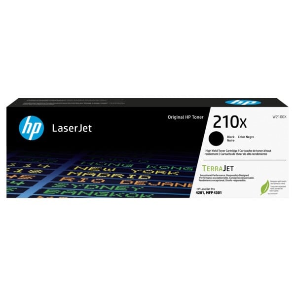 Genuine HP 210X High Yield Black Toner W2100X