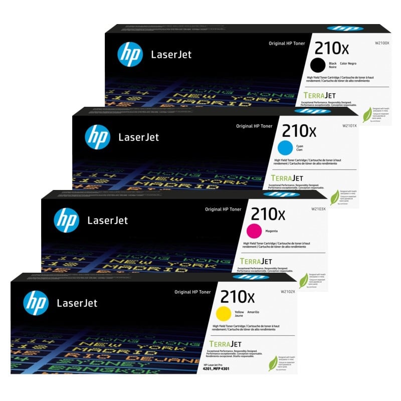 Genuine HP 210X High Yield Toner Combo Value Pack