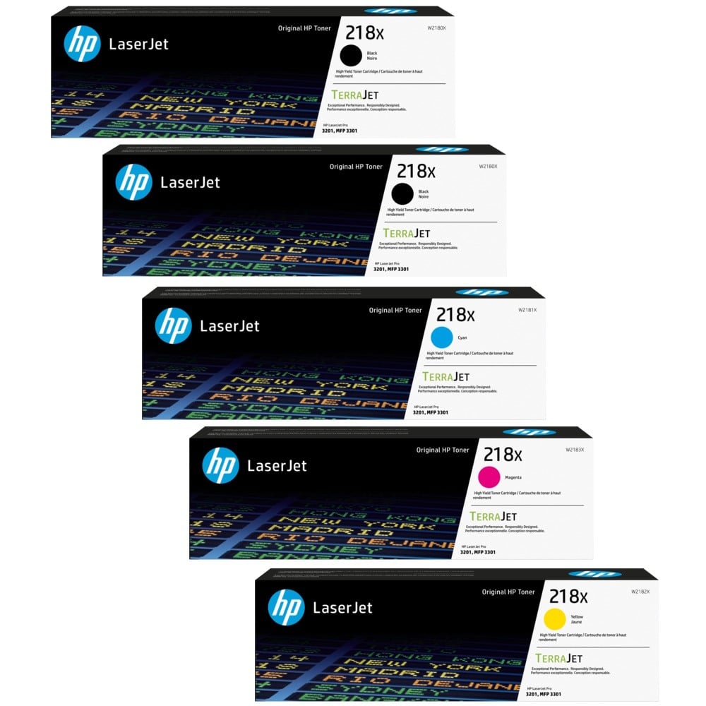 Genuine HP 218X High Yield Toner Combo Value Pack PLUS EXTRA BLACK