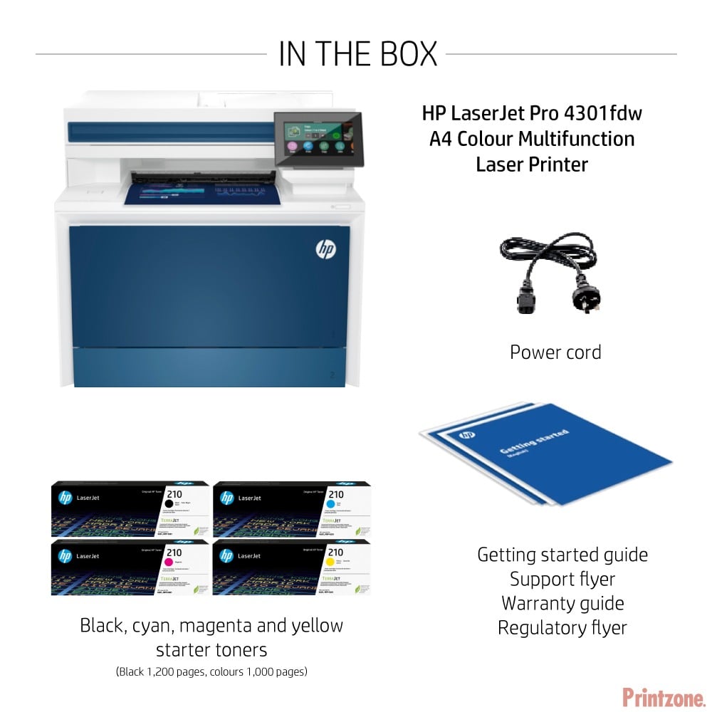 HP Colour LaserJet Pro MFP 4301fdw Multifunction Printer 4RA82F