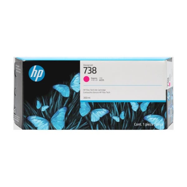 Genuine HP 738 676M7A Magenta Ink High Yield 300ml
